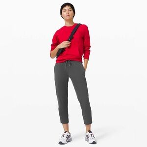 Lululemon dance studio pants size 8 grey cropped 26.5” light grey pocket unlined